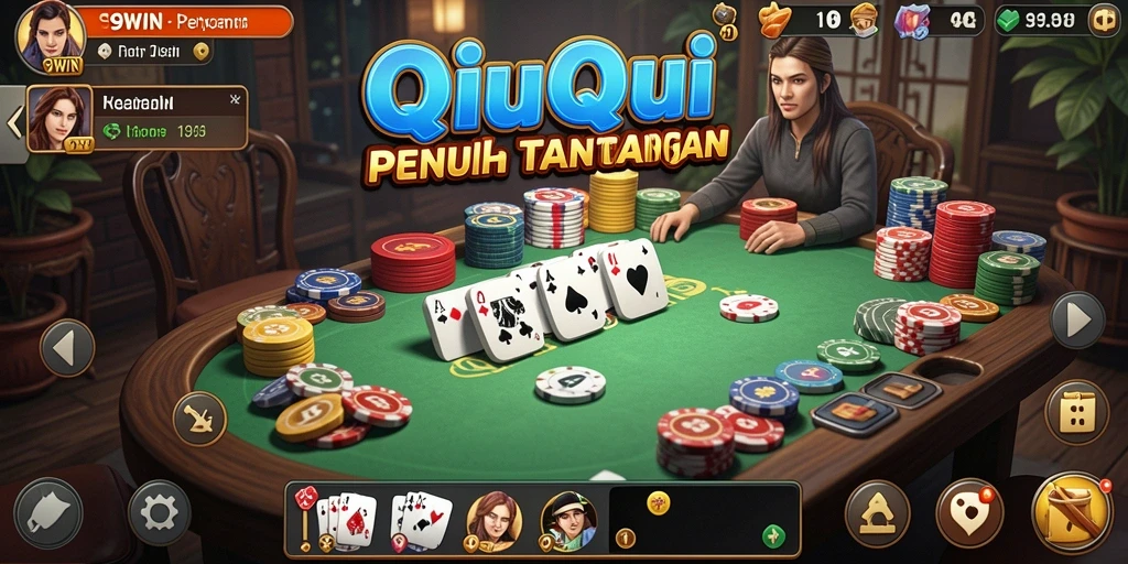 Tampilan menarik dari gameplay QiuQiu di 9WIN.