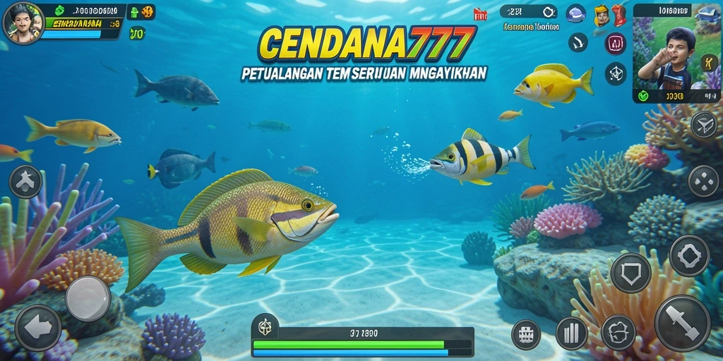 Tampilan gameplay CENDANA777 dengan aksi tembak ikan yang mendebarkan.