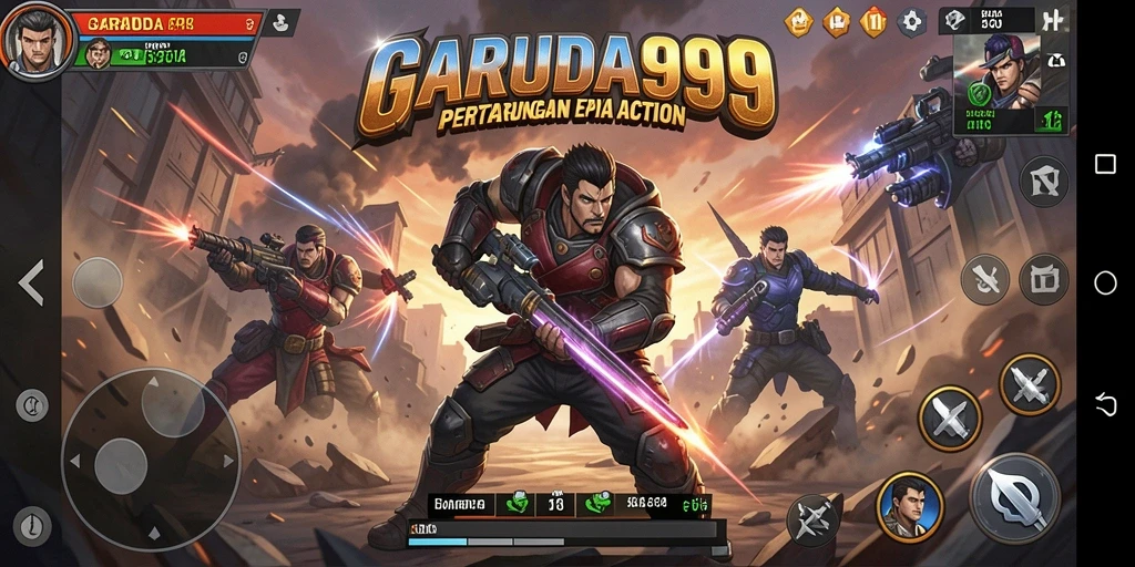 Tampilan menarik dari gameplay Action di GARUDA999.
