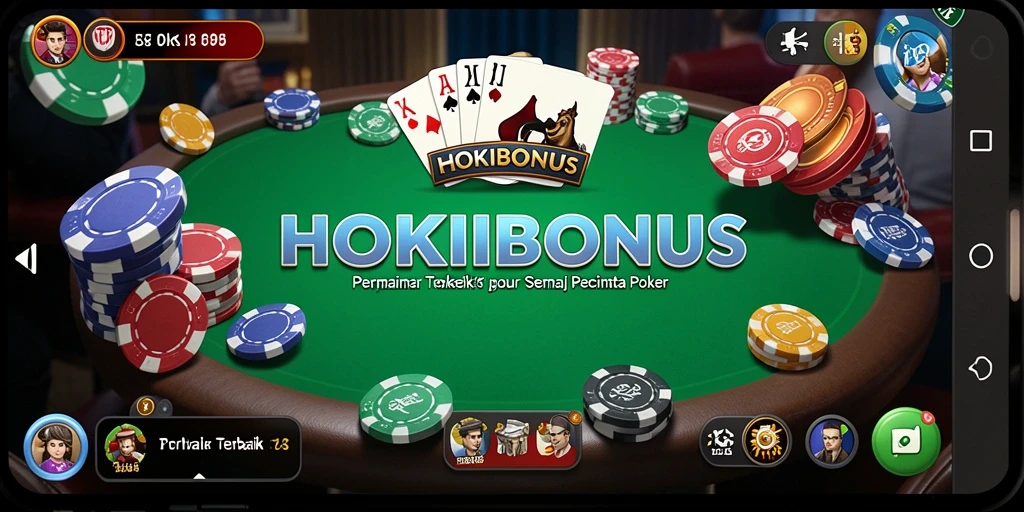 Tampilan gameplay HOKIBONUS yang menarik dan kompetitif dalam permainan Poker.