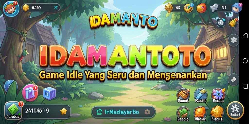 Screenshot gameplay Interactive dari game Idle IDAMANTOTO yang menarik.