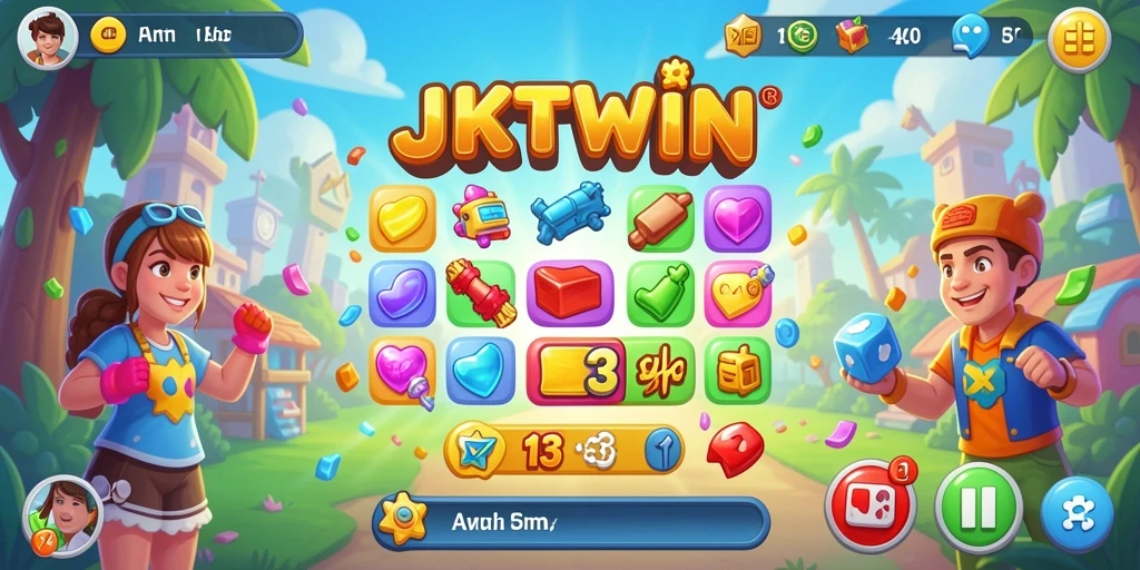 Gameplay JKTWIN yang seru dengan pencocokan objek.