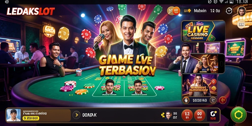 Tampilan gameplay seru di LEDAKSLOT dengan dealer langsung.