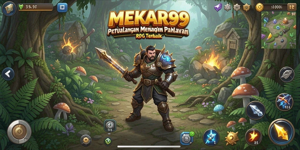 Tampilan gameplay seru di MEKAR99 dengan karakter yang beraksi.