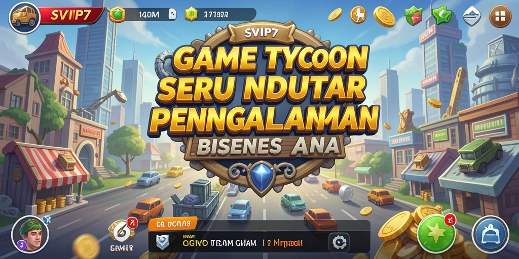 Tampilan gameplay seru dalam SVIP7 yang menunjukkan manajemen bisnis Tycoon.