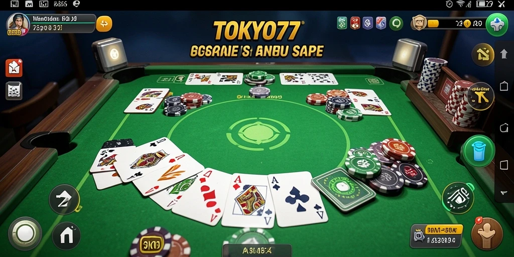 Tampilan permainan Gaple yang menarik dan interaktif di TOKYO77.