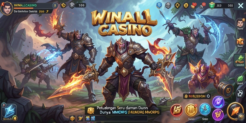 Gameplay seru dari WINALLCASINO dalam pertempuran MMORPG.