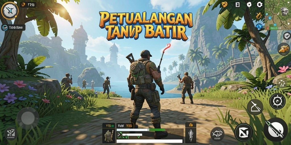 Tampilan gameplay Y89 yang menggambarkan petualangan Open World yang seru.