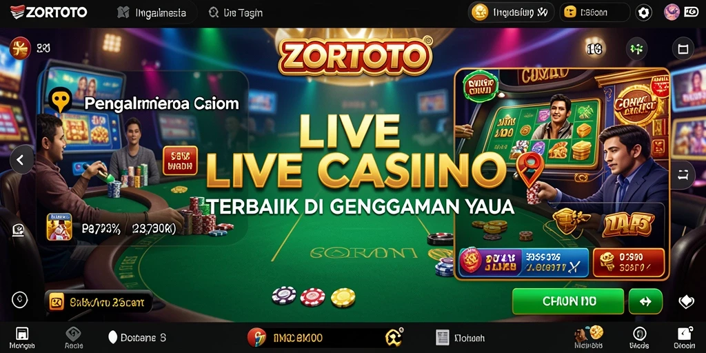 Tampilan gameplay ZORTOTO yang mendebarkan dalam sesi Live Casino.
